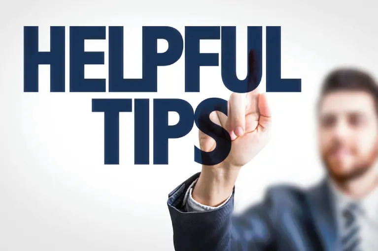 Helpful tips graphic representing paver maintenance advice for homeowners in SoCal