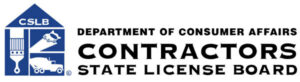 department of consumer affairs contractors state license board logo