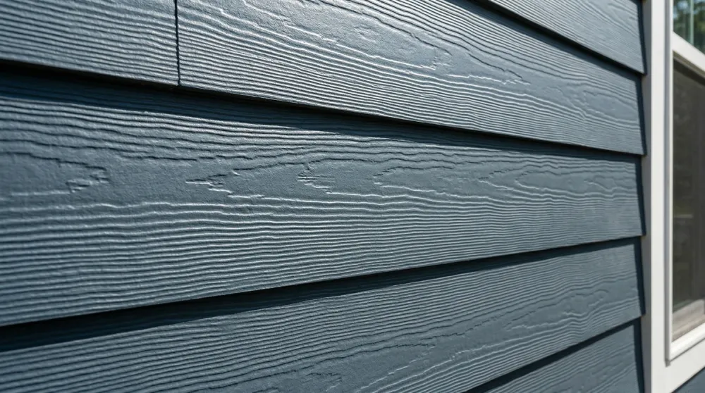 Close-up of James Hardie fiber cement siding on an Orange County home exterior