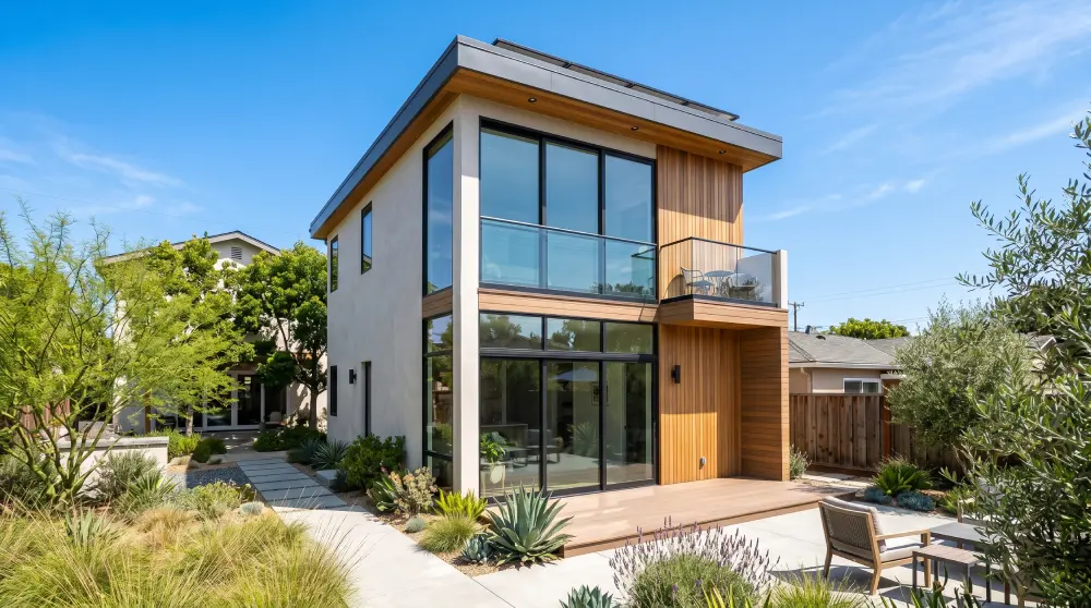 Two-story detached ADU in Orange County, taller under California's AB 1332 height rules