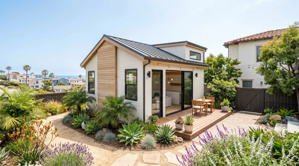 Modern coastal ADU in Orange County, relevant to California's AB 462 coastal permit streamlining