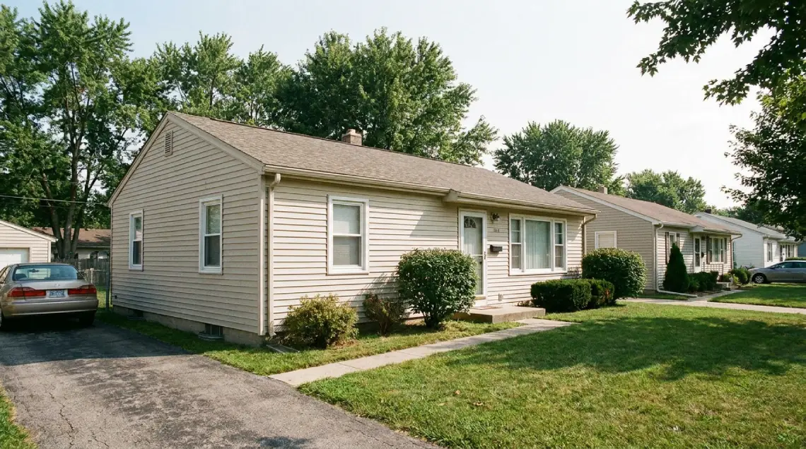Vinyl siding installed on a residential home exterior for comparison with stucco and fiber cement options